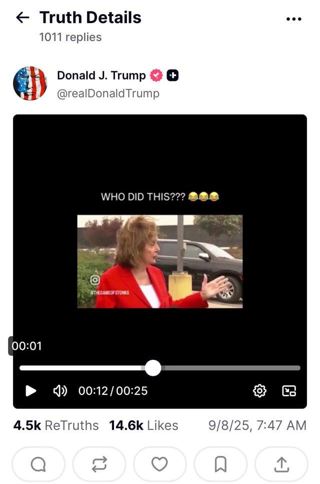 Solo pochi giorni fa, il presidente ha condiviso il seguente video ...